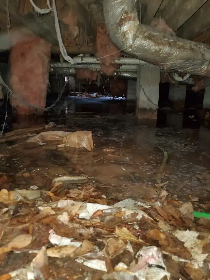 Crawl space flood assessment for Commercial Water Damage Restoration in Roselle