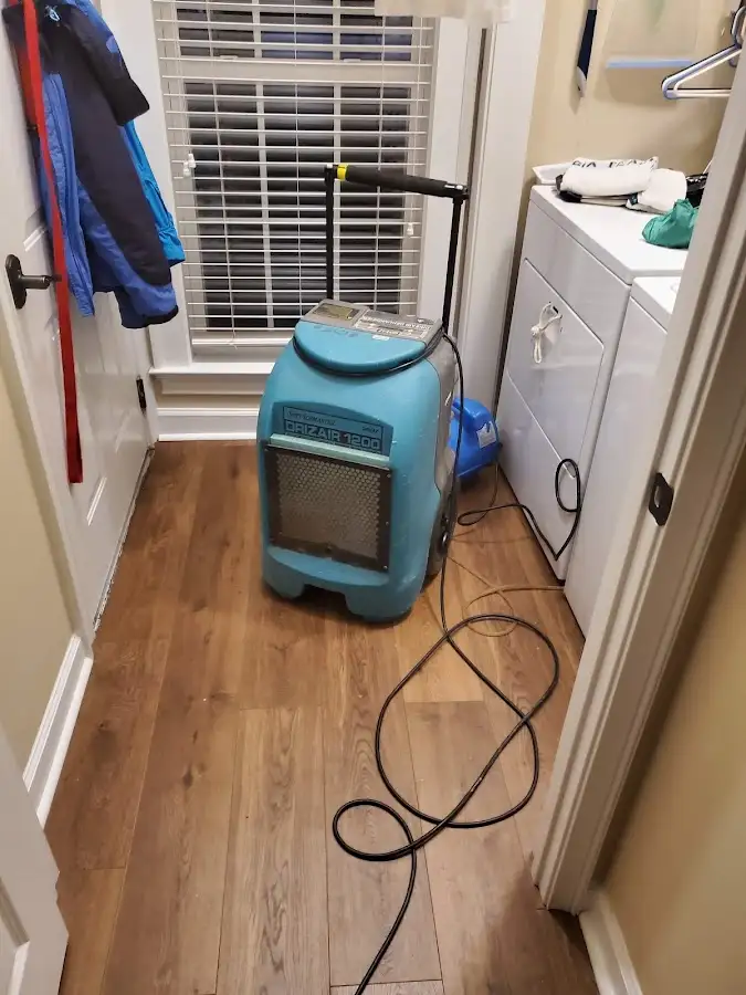 Commercial dehumidifier deployed for Flood Damage Cleanup in Roselle